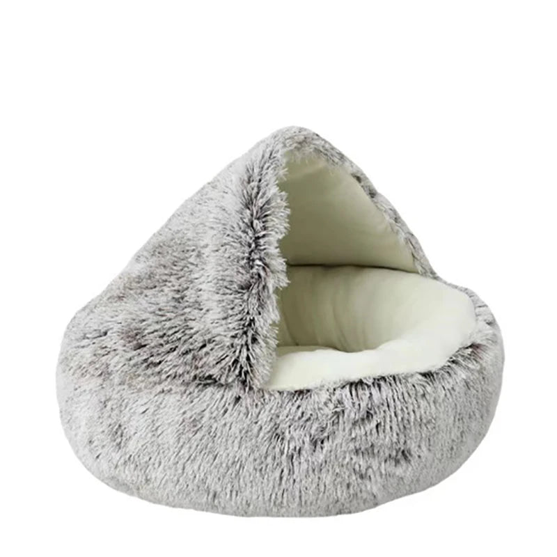 SnuggleNest™ Plush Cat Cave