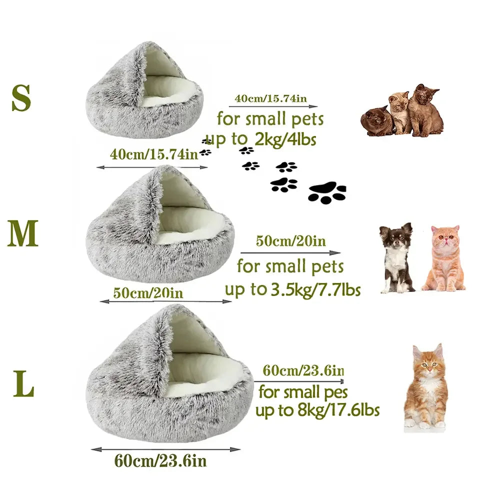 SnuggleNest™ Plush Cat Cave