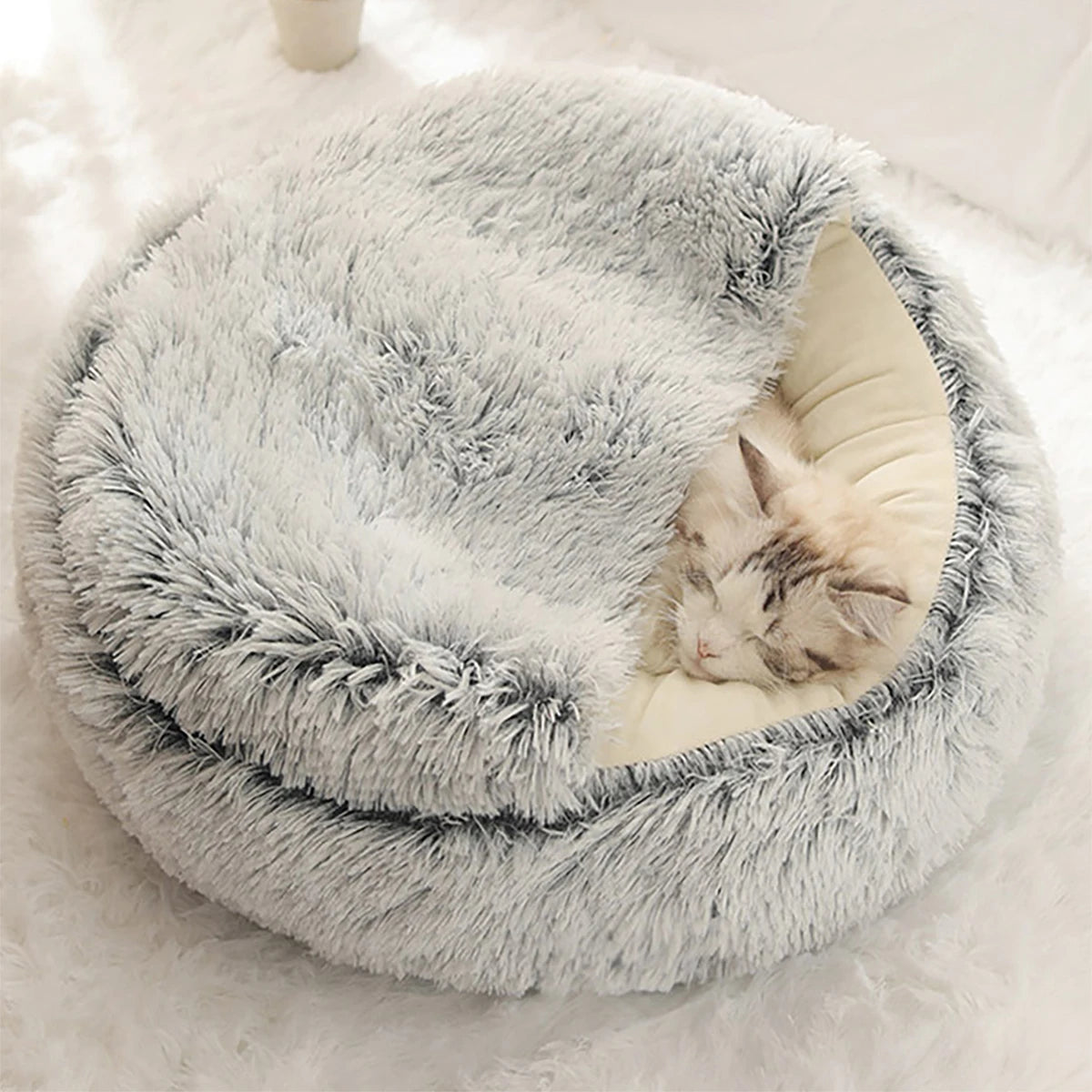 SnuggleNest™ Plush Cat Cave