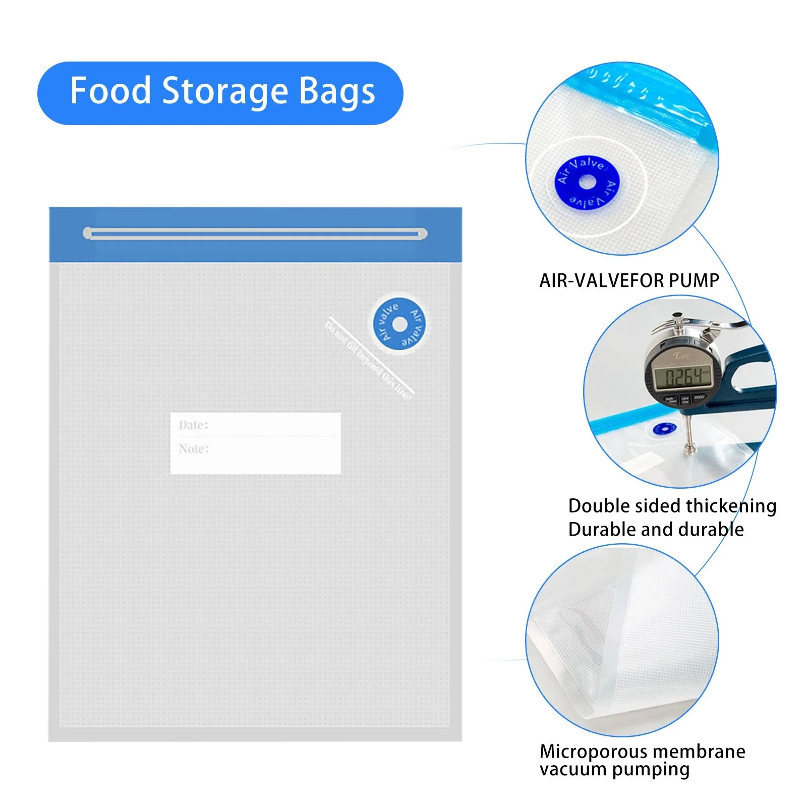 SealMate™ Vacuum Sealer Reusable Food Bags