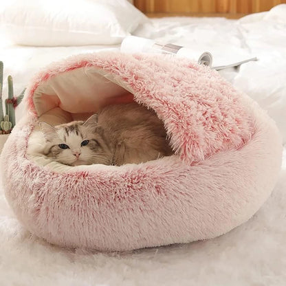 SnuggleNest™ Plush Cat Cave