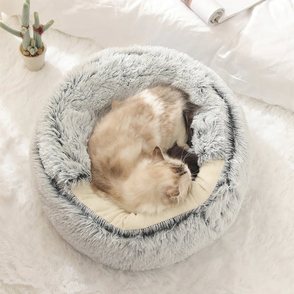 SnuggleNest™ Plush Cat Cave